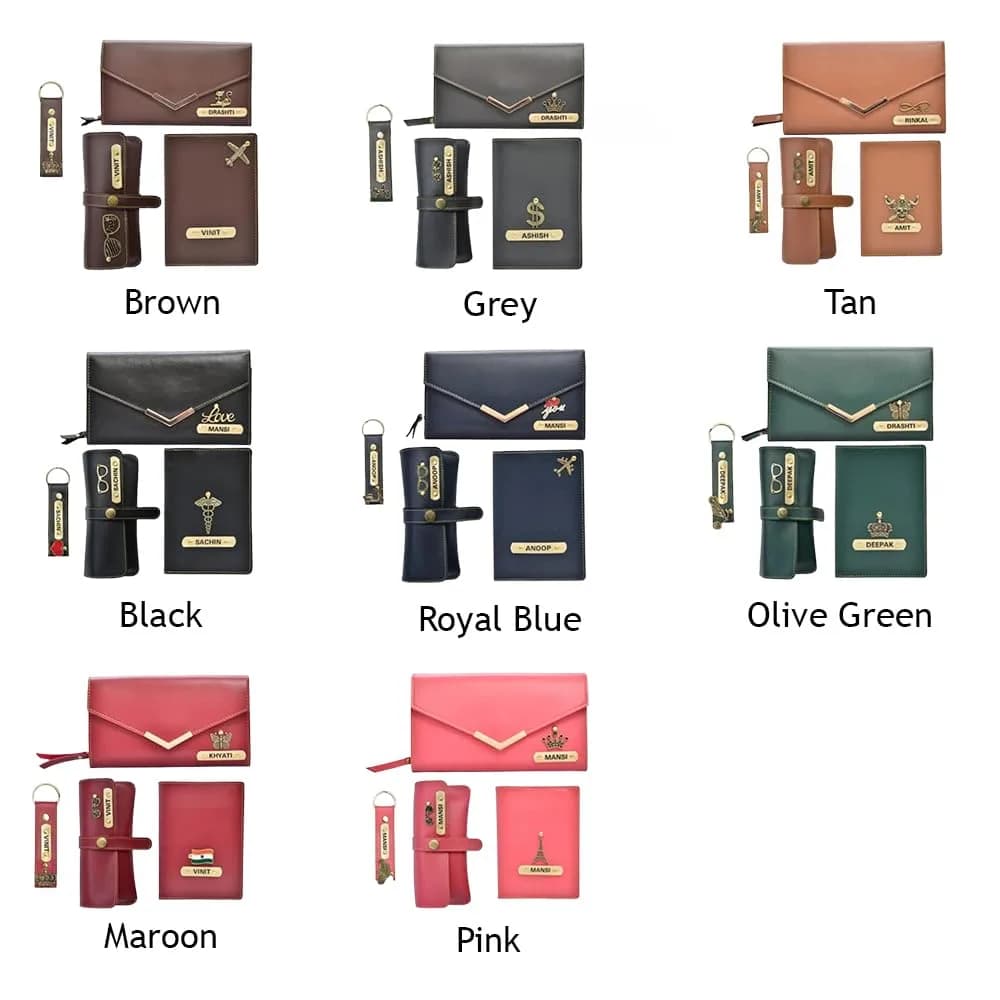 YOUR GIFT STUDIO Personalised Leather Gift Set for Women | Tan, Classic - view 7