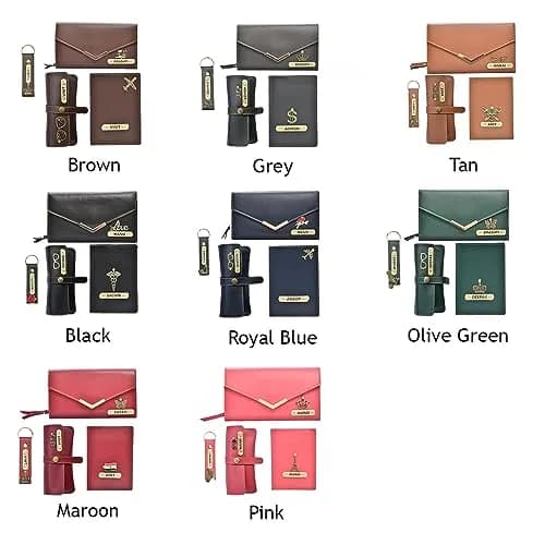 YOUR GIFT STUDIO Personalised Leather Gift Set for Women | Tan, Classic thumbnail 7