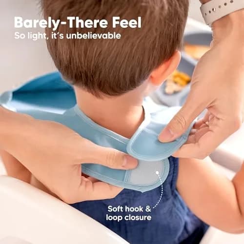 KeaBabies Waterproof Baby Bibs 3-Pack | Lightweight, Wipeable, Large Coverage for Feeding (6-36 months) thumbnail 4