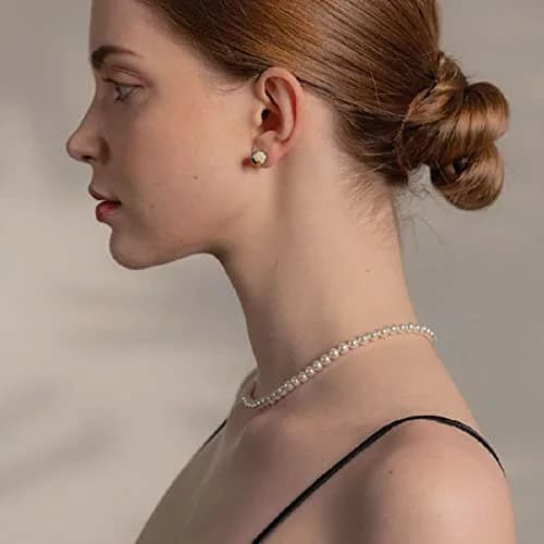 HERIER Pearl Necklace for Women 6MM | Elegant Imitation Pearl Jewelry with Silver or Gold Finish thumbnail 5