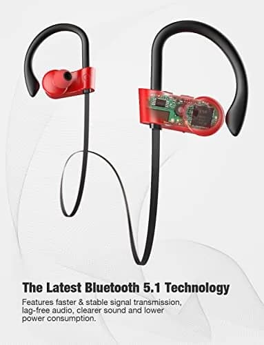 Otium U18 Wireless Bluetooth 5.3 Sport Headphones with Earhooks & Mic | 16 Hours Playtime thumbnail 7