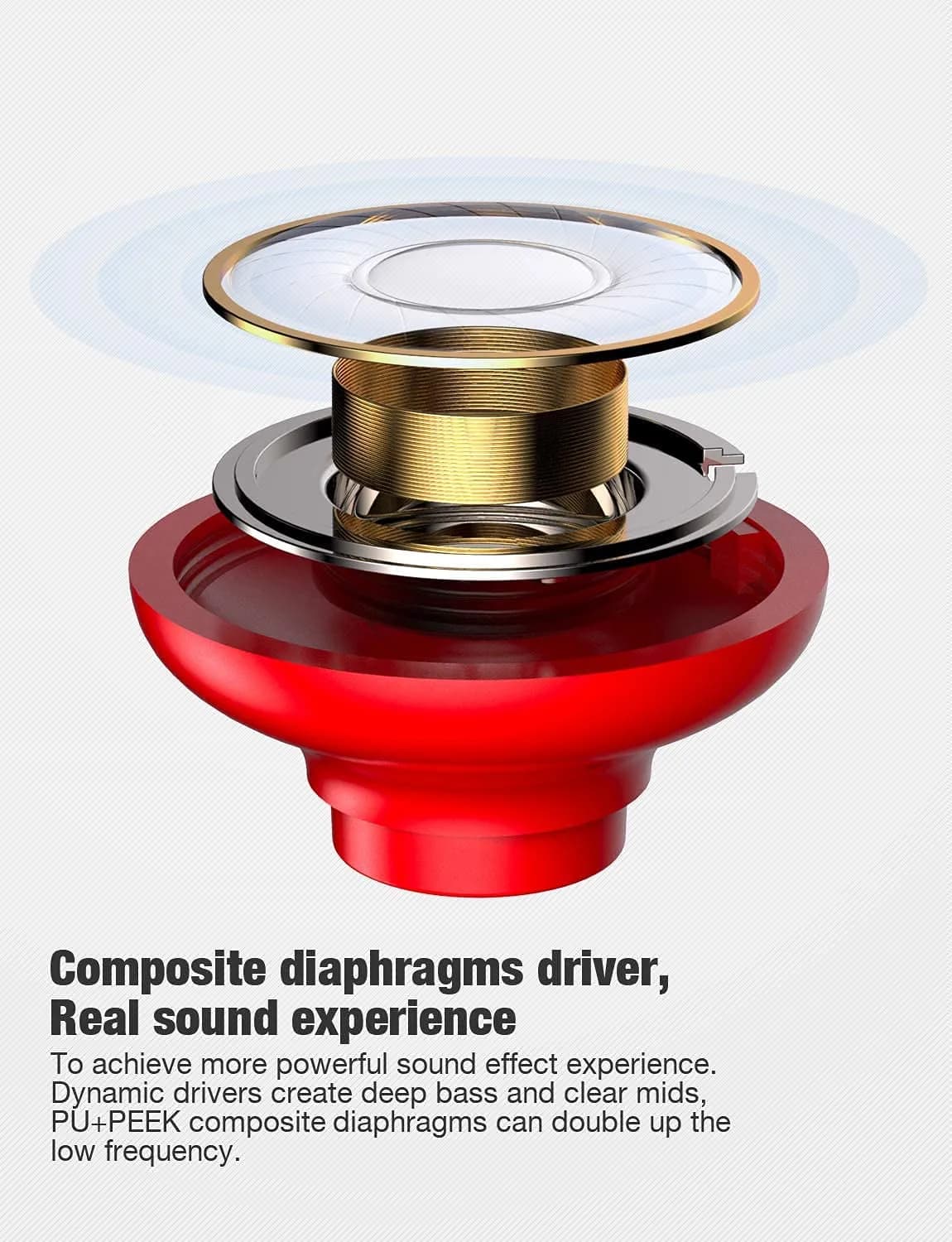 Otium U18 True Wireless Earbuds - Vibrant Red, Bluetooth 5.3, IPX7 Waterproof, 16-Hour Playtime - view 4
