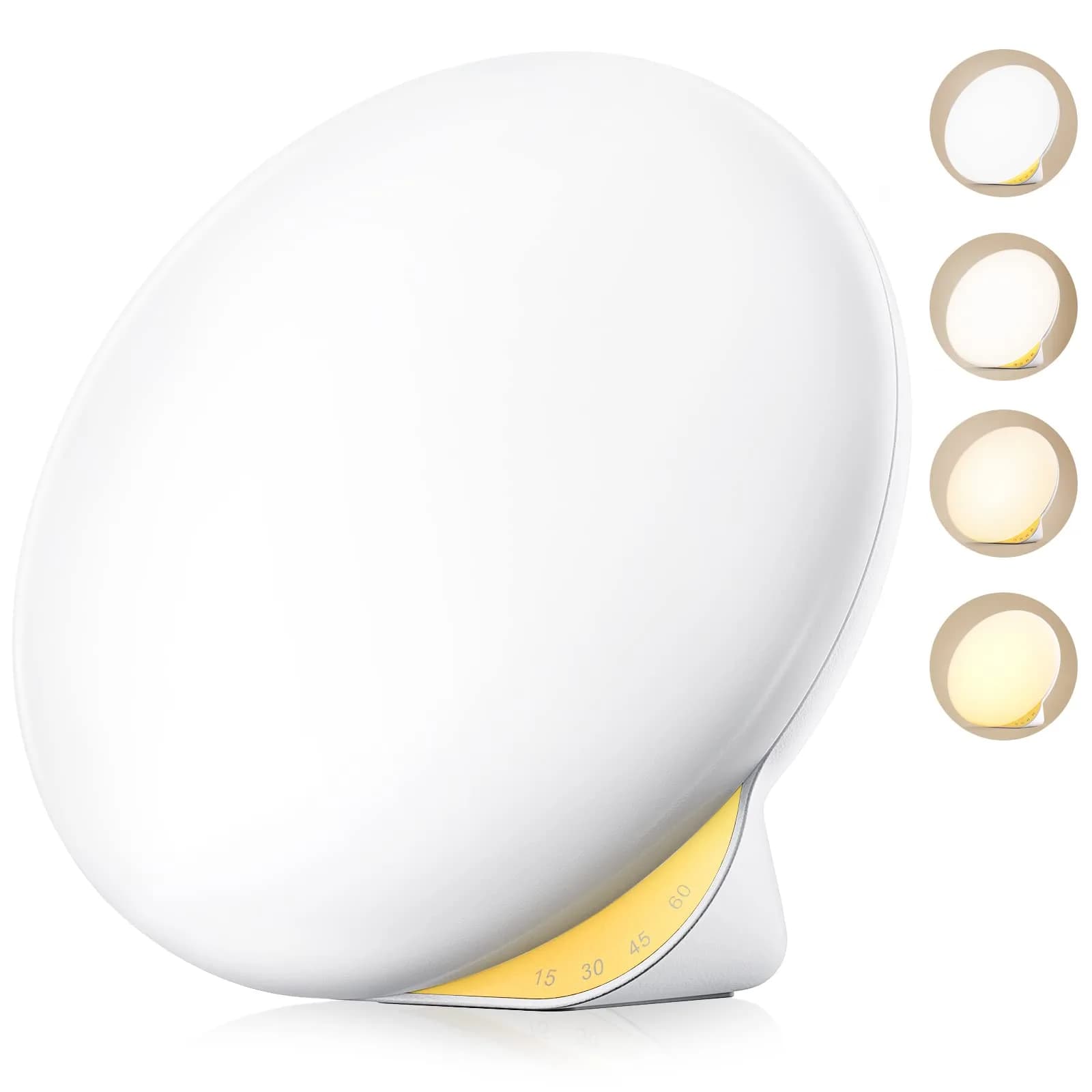 MediAcous Light Therapy Lamp 10000 Lux UV-Free with Timer & Memory Function | Modern Desk Lamp — White
