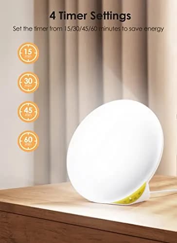 MediAcous Light Therapy Lamp 10000 Lux UV-Free with Timer & Memory Function | Modern Desk Lamp thumbnail 4
