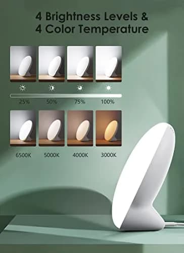 MediAcous Light Therapy Lamp 10000 Lux UV-Free with Timer & Memory Function | Modern Desk Lamp thumbnail 3