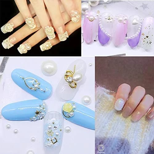 BLAAROOM Half Pearls for Crafts 2-10mm | Flatback DIY Nail Art & Jewelry Embellishments thumbnail 7