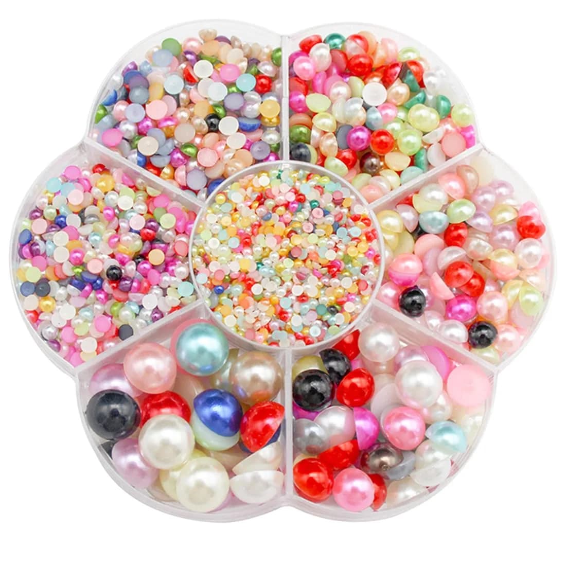 BLAAROOM Half Pearls for Crafts 2-10mm | Flatback DIY Nail Art & Jewelry Embellishments - main product image