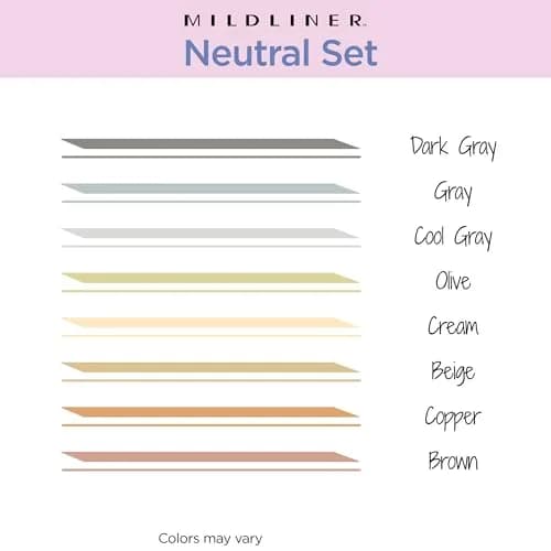 Zebra Pen Mildliner Neutral Vintage Highlighters, Dual Tip, 8-Pack | Smooth Ink Flow for Students & Office thumbnail 3