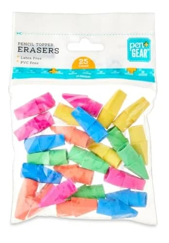 Pen+Gear Pencil Topper Erasers Pack of 25 | Rubber Pencil Toppers for School & Office thumbnail 2