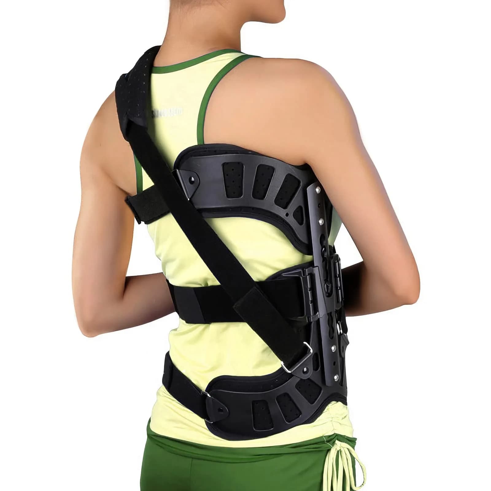 ZHUNPOCT Adjustable Scoliosis Back Brace with Cervical Support | Breathable, Fully Adjustable for All Heights, Discreet & Supportive (70-120 chars)