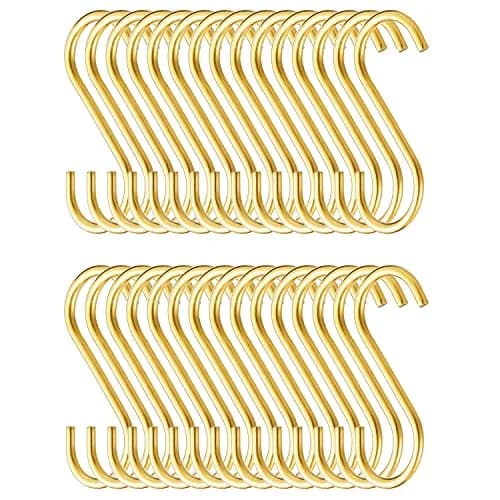 Evanda Gold Storage Hook 30 Pack | Heavy Duty Stainless Steel, Rust-Proof, Multi-Purpose (≤120 chars) thumbnail 1