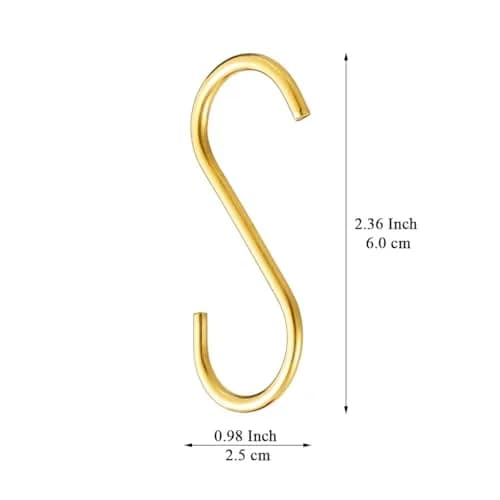 Evanda Gold Storage Hook 30 Pack | Heavy Duty Stainless Steel, Rust-Proof, Multi-Purpose (≤120 chars) thumbnail 2