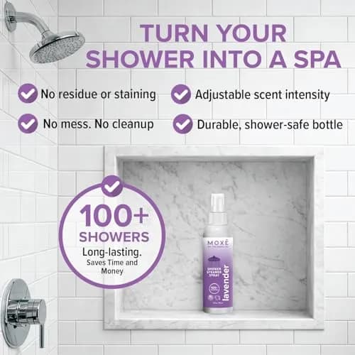 MOXE Lavender Shower Steamer Spray for Relaxation & Tension Relief | Aromatherapy, 4oz thumbnail 4