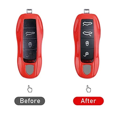 Jaronx Black Silicone Key Button Cover for Porsche Boxster Cayman 718 | Protects Original Key Fob thumbnail 5
