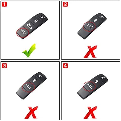 Jaronx Black Silicone Key Button Cover for Porsche Boxster Cayman 718 | Protects Original Key Fob thumbnail 4