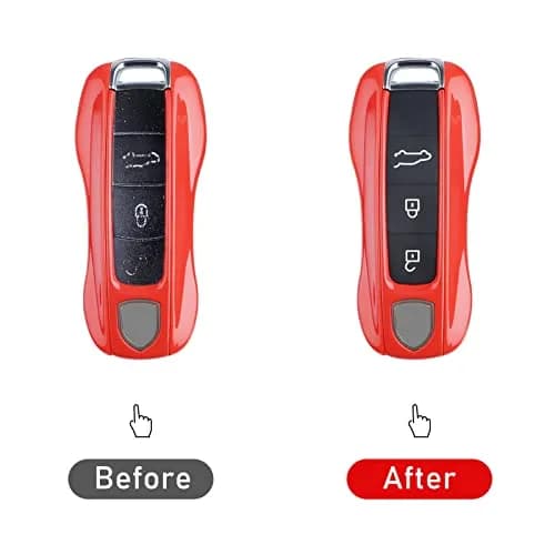 Jaronx Compatible with Porsche Cayenne Key Button Cover | Soft Rubber, Black, 2018-2021 thumbnail 4