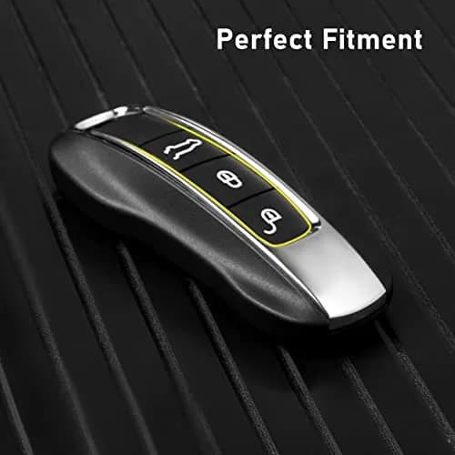 Jaronx Compatible with Porsche Cayenne Key Button Cover | Soft Rubber, Black, 2018-2021 thumbnail 6