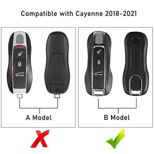 Jaronx Compatible with Porsche Cayenne Key Button Cover | Soft Rubber, Black, 2018-2021 thumbnail 2