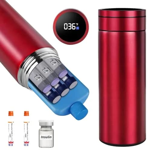 Bogush Insulin Cooler Travel Case Red 23.2cm (9.1in) | TSA Approved for 6-8 Pens thumbnail 3