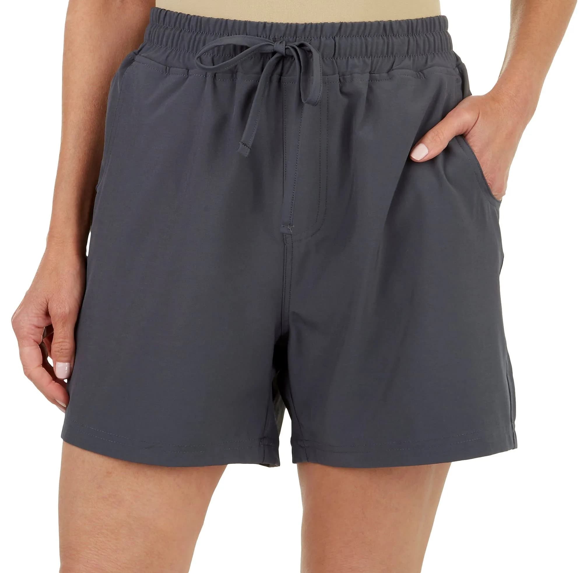 Royalty by YMI Women's Resort Shorts Graphite | Elastic Waist, 5" Inseam, Relaxed Fit