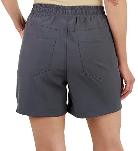 Royalty by YMI Women's Resort Shorts Graphite | Elastic Waist, 5" Inseam, Relaxed Fit thumbnail 2