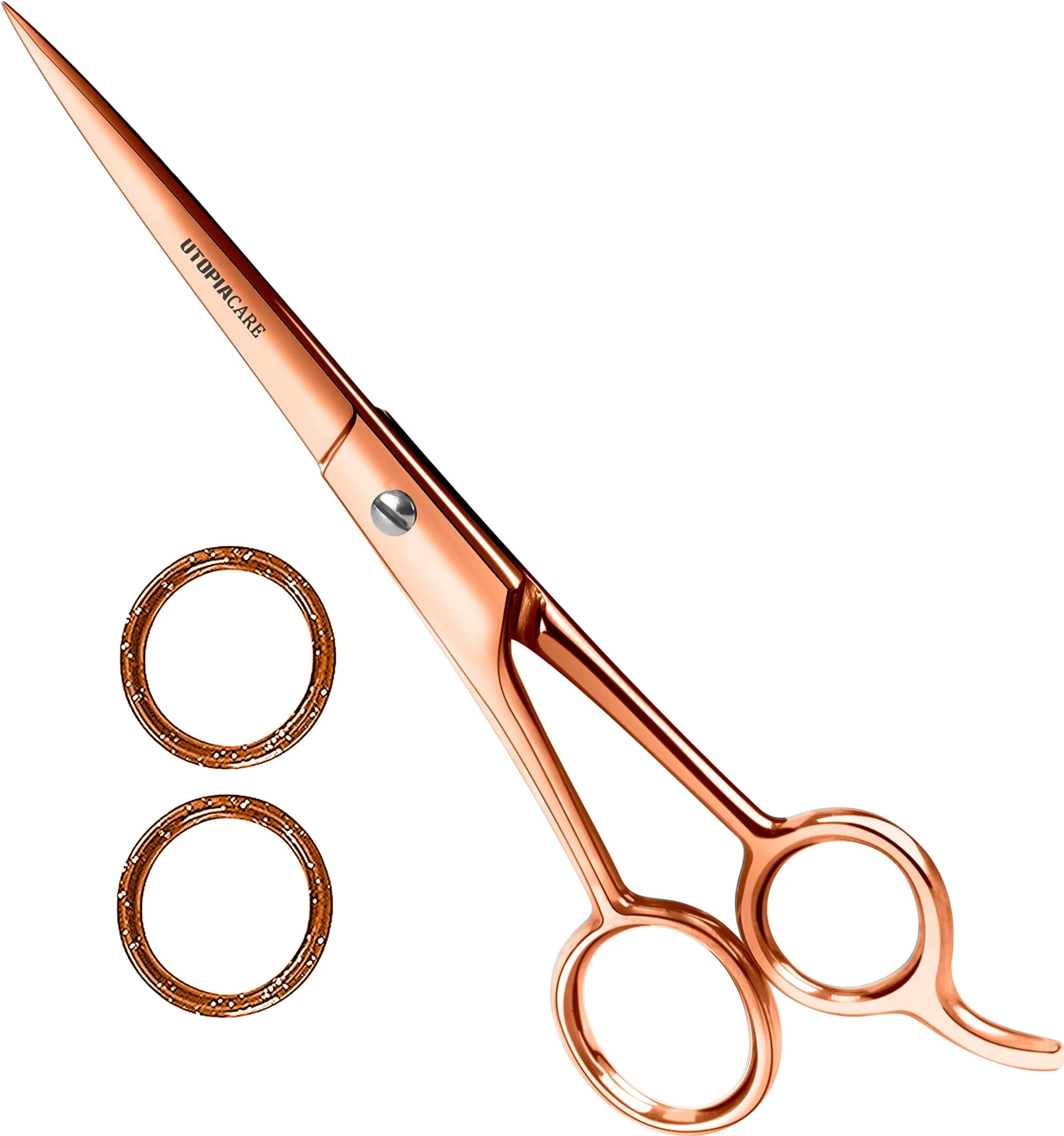 Utopia Care Hair Cutting & Hairdressing Scissors 6.5 Inch | Premium Stainless Steel Shears for Salons, Men, Women & Kids, Rose Gold