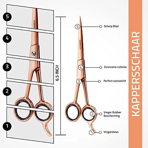 Utopia Care Hair Cutting & Hairdressing Scissors 6.5 Inch | Premium Stainless Steel Shears for Salons, Men, Women & Kids, Rose Gold thumbnail 2