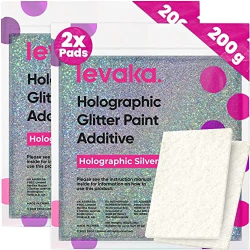 FBGC Holographic Silver Glitter Paint Additive 14.11oz | Dazzling Sparkle for Walls & Furniture thumbnail 1