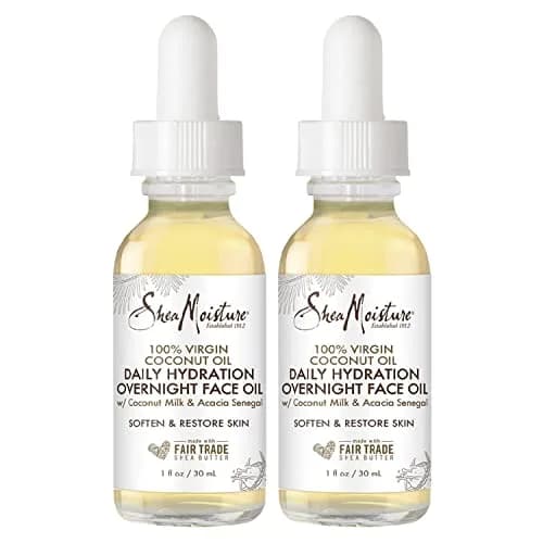 Shea Moisture Coconut Oil for Face - Daily Hydration Overnight Face Oil 200ml (6.76 Fl Oz) | Natural Skin Care for Dry Skin thumbnail 1