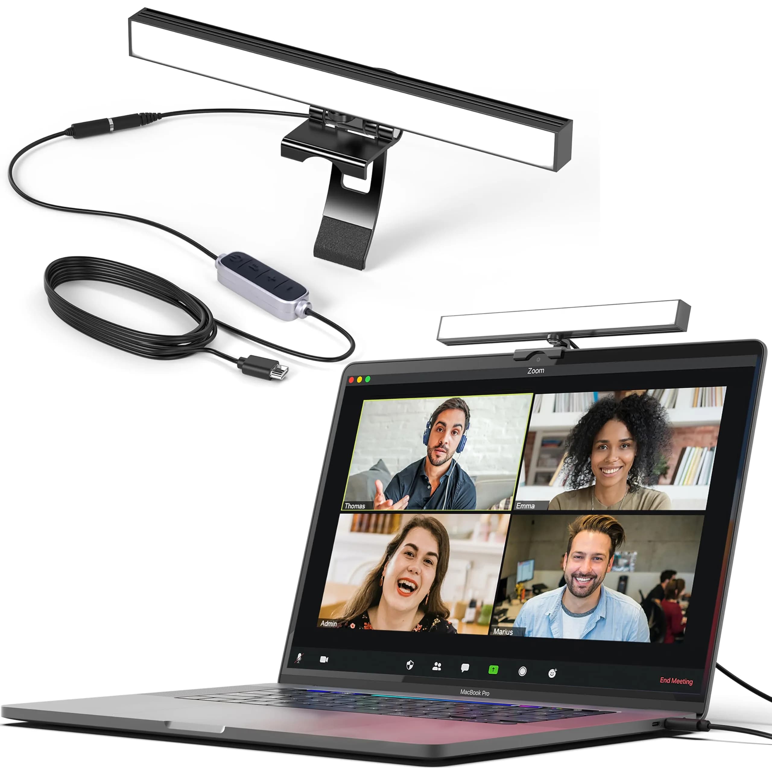 HumanCentric Add-On Video Conference Light - Existing Kit Required, 1 Unit | Expands to Quad Light Setup — Single Kit