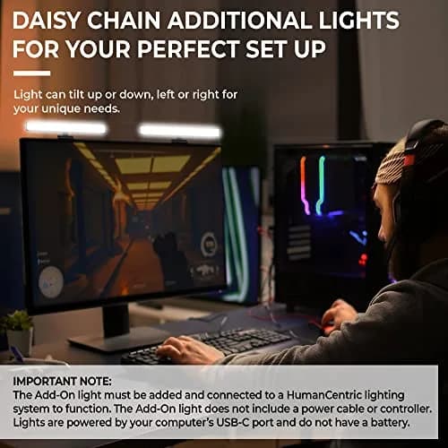 HumanCentric Video Conference Lighting Double Kit | Webcam Light for Streaming, Monitor and Laptop Light for Video Conferencing thumbnail 5