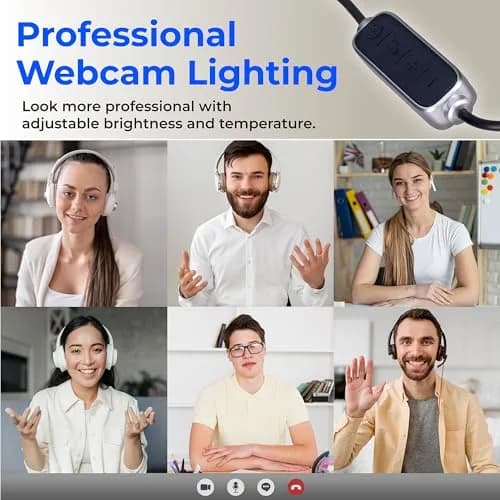 HumanCentric Video Conference Lighting Double Kit | Webcam Light for Streaming, Monitor and Laptop Light for Video Conferencing thumbnail 8