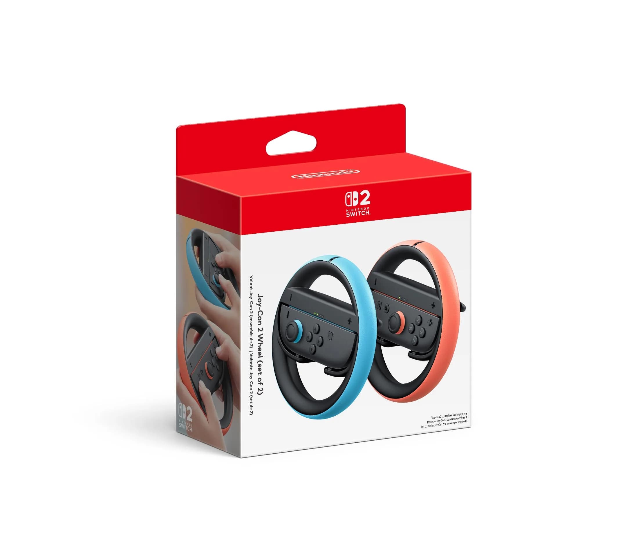 Nintendo Joy-Con™ 2 Wheel (Set of 2) Light Blue/Light Red | Realistic Racing Control for Nintendo Switch 2 — Set of 2