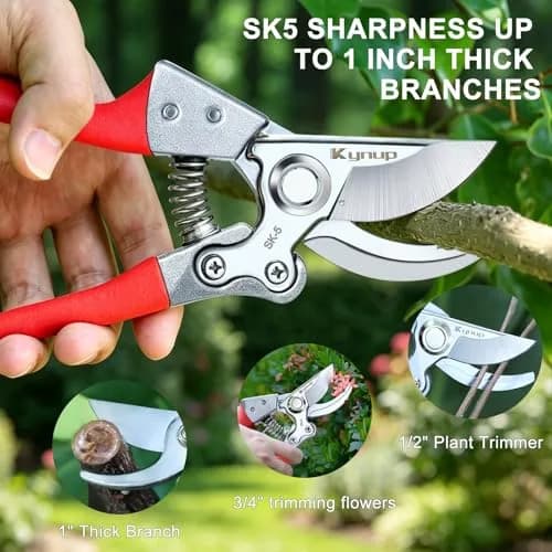Kynup 2-Pack Bypass Pruning Shears 21.8 cm (8.6 inches) | Heavy Duty Garden Clippers for Plants & Trees thumbnail 4
