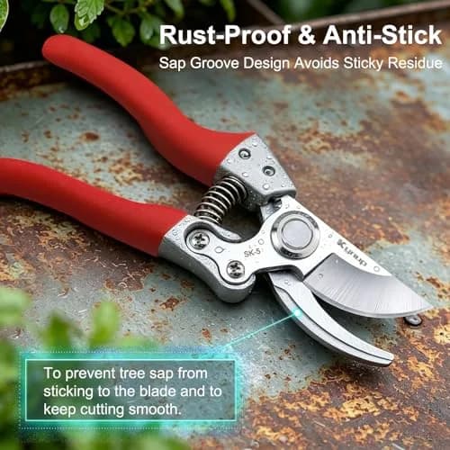 Kynup 2-Pack Bypass Pruning Shears 21.8 cm (8.6 inches) | Heavy Duty Garden Clippers for Plants & Trees thumbnail 3
