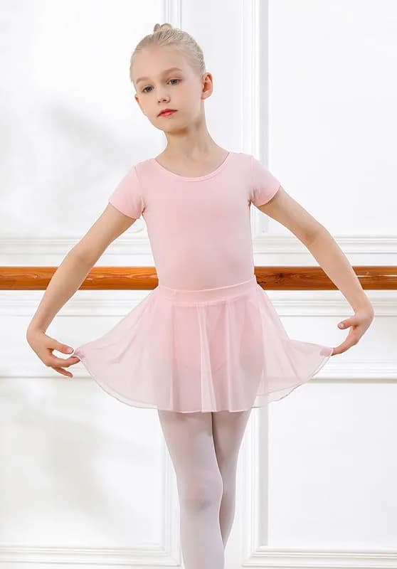 DIPUG Pink Girls Ballet Leotard with Removable Skirt Toddler Dance Dress Combo | 2-Piece Split Outfit for Ages 2-12 thumbnail 4