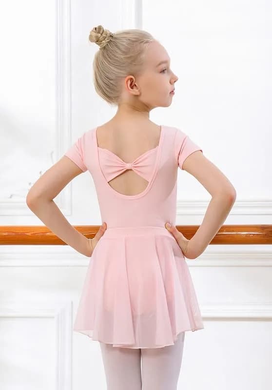 DIPUG Pink Girls Ballet Leotard with Removable Skirt Toddler Dance Dress Combo | 2-Piece Split Outfit for Ages 2-12 thumbnail 7