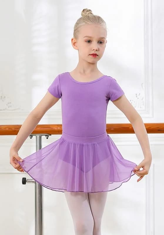 DIPUG Purple Girls Ballet Leotard with Removable Skirt Toddler Dance Dress Combo 2-Piece Set (Fits 4-6 Years) thumbnail 5