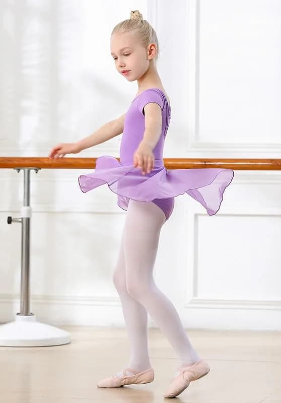 DIPUG Purple Girls Ballet Leotard with Removable Skirt Toddler Dance Dress Combo 2-Piece Set (Fits 4-6 Years) thumbnail 7