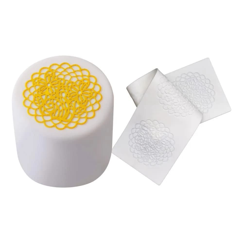 TUKE Flower Lace Silicone Mold for Cake Decorating | 40.1 cm (15.8 inch) — 15.8 x 3.96 x 0.04inch