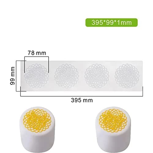 TUKE Flower Lace Silicone Mold for Cake Decorating | 40.1 cm (15.8 inch) thumbnail 5