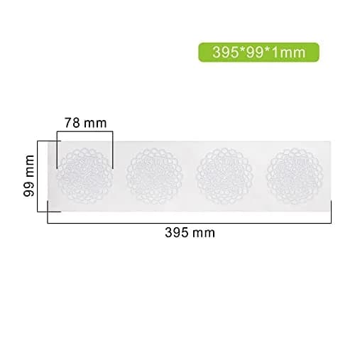 TUKE Flower Lace Silicone Mold for Cake Decorating | 40.1 cm (15.8 inch) thumbnail 7