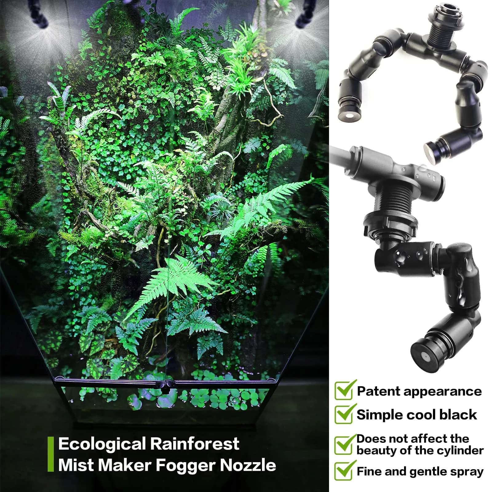 MYGIIKAKA Automatic Reptile Mister Fogger with 2 Nozzles & Timer Control | 2.56" W x 8.66" L x 8.27" H - view 4