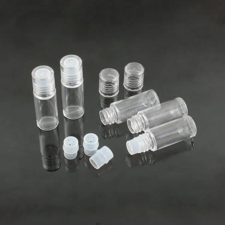 lasenersm Clear 3ml Mini Loose Powder Jars with Sifter (12-Pack) | Refillable Cosmetic Sample Containers thumbnail 3