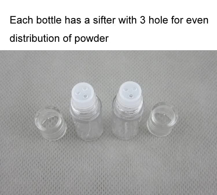 lasenersm Clear 3ml Mini Loose Powder Jars with Sifter (12-Pack) | Refillable Cosmetic Sample Containers thumbnail 7