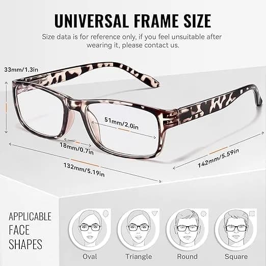 Gaoye 2.5x Blue Light Reading Glasses 51mm (2.01 in) | Blue Light Protection for All Day Use - view 4