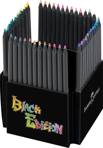 Faber-Castell Black Edition Colored Pencils, 50 Count (Pack of 50) | Smooth Color Laydown for Art & Drawing thumbnail 1