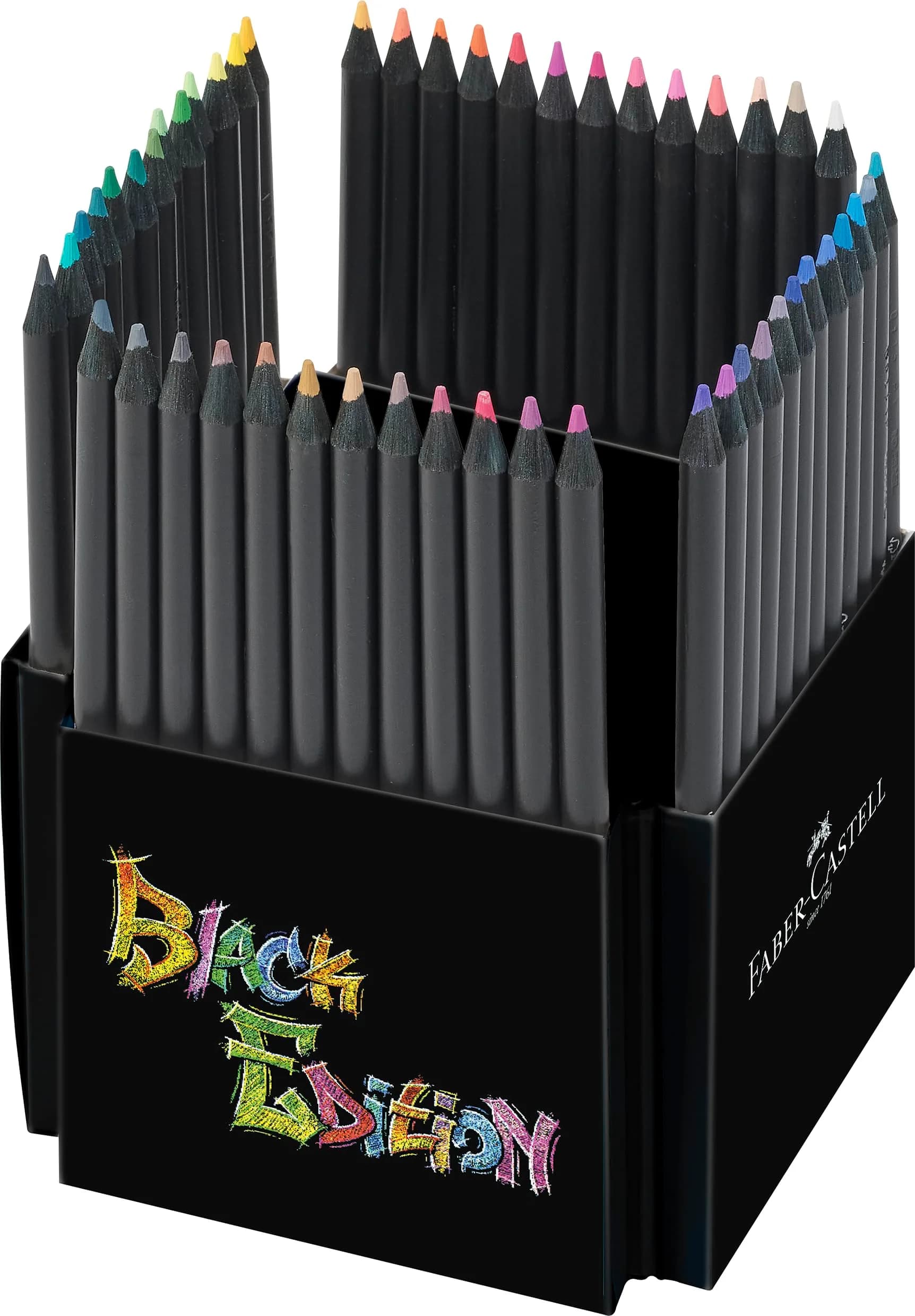Faber-Castell Black Edition Colored Pencils, 50 Count (Pack of 50) | Smooth Color Laydown for Art & Drawing — Classic