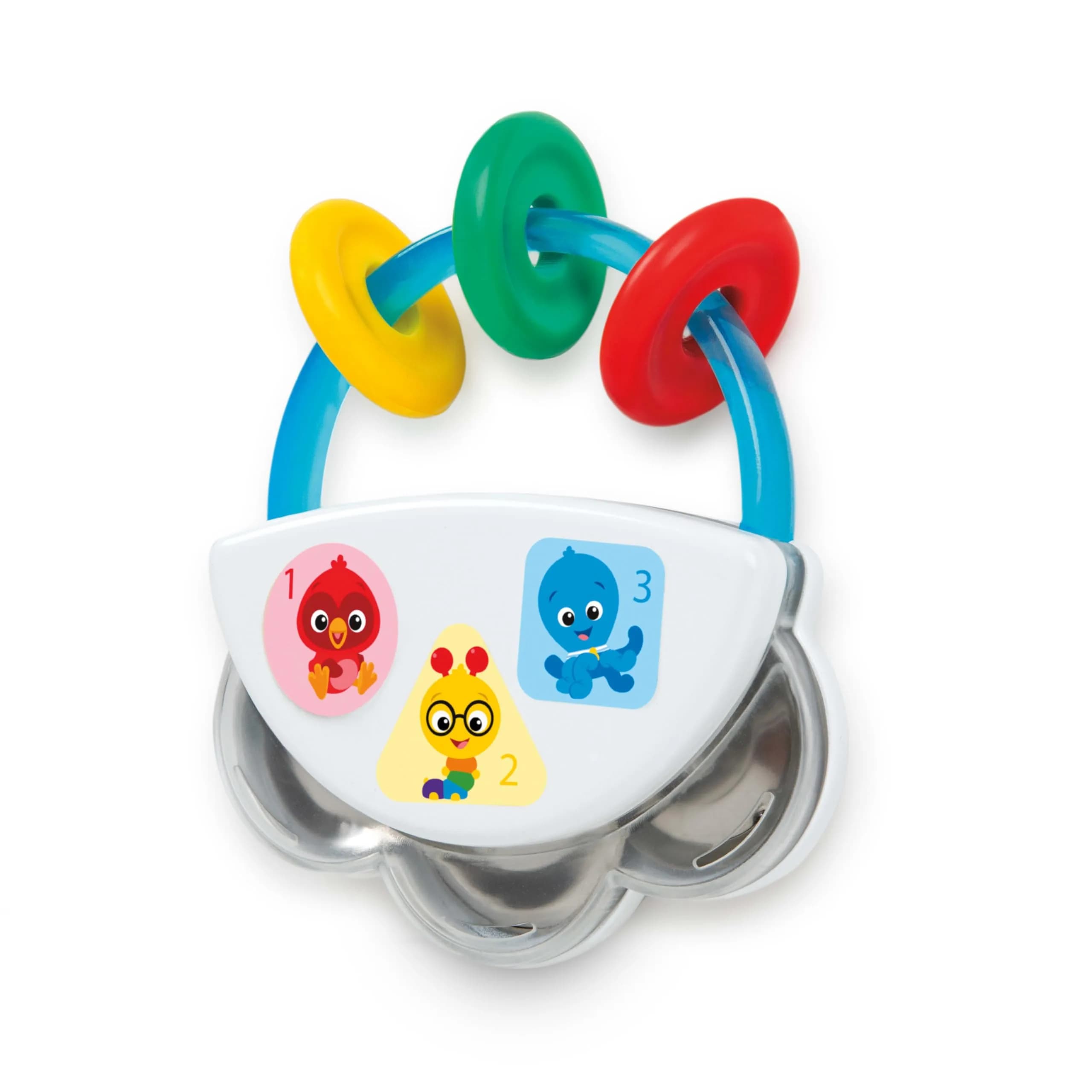 Baby Einstein Tiny Tambourine Musical Toy & Rattle, BPA Free, Age 3 Months+ | Fine Motor Skill Development - main product image