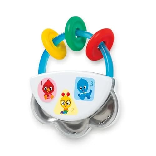 Baby Einstein Tiny Tambourine Musical Toy & Rattle, BPA Free, Age 3 Months+ | Fine Motor Skill Development thumbnail 1